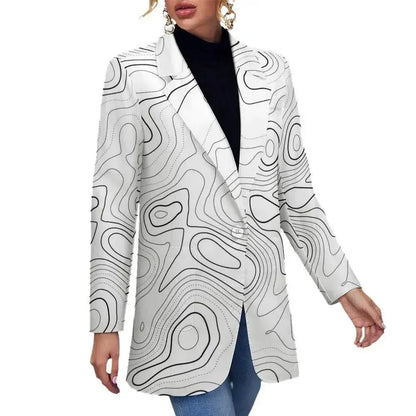 Luxury line Women's Stylish White Blazer - IVORYNN