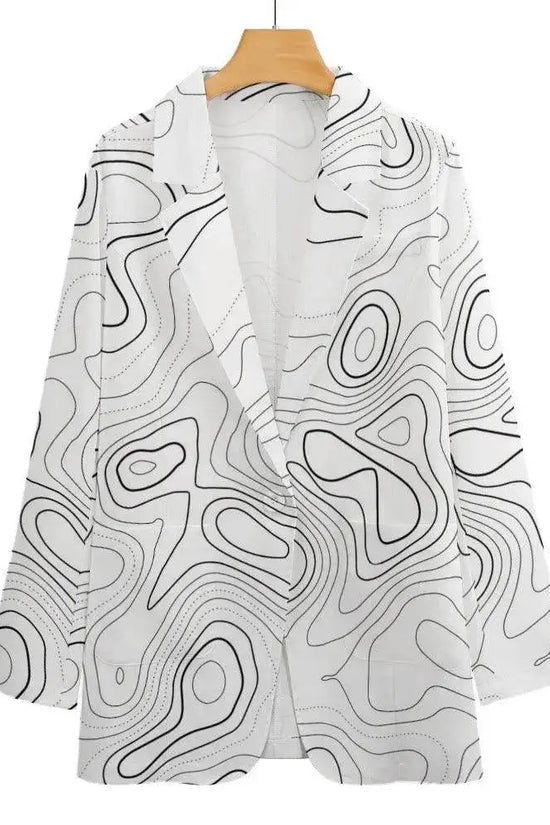 Luxury line Women's Stylish White Blazer - IVORYNN