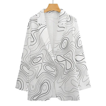 Luxury line Women's Stylish White Blazer - IVORYNN