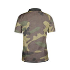 Men's army camouflage polo shirt with short sleeves from Ivorynn, back view