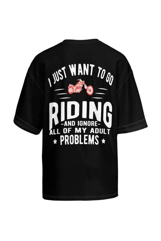 Men’s Oversized Short-Sleeve T-Shirt - Black - IVORYNN