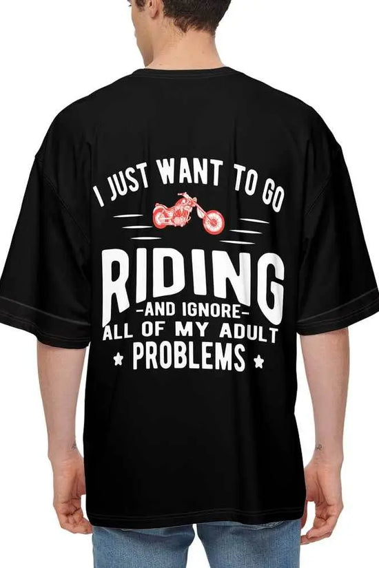 Men’s Oversized Short-Sleeve T-Shirt - Black - IVORYNN