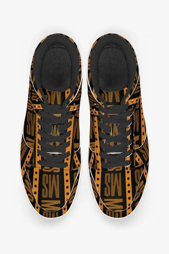 Orange Me Dunk Stylish Leather Sneakers - Women - IVORYNN