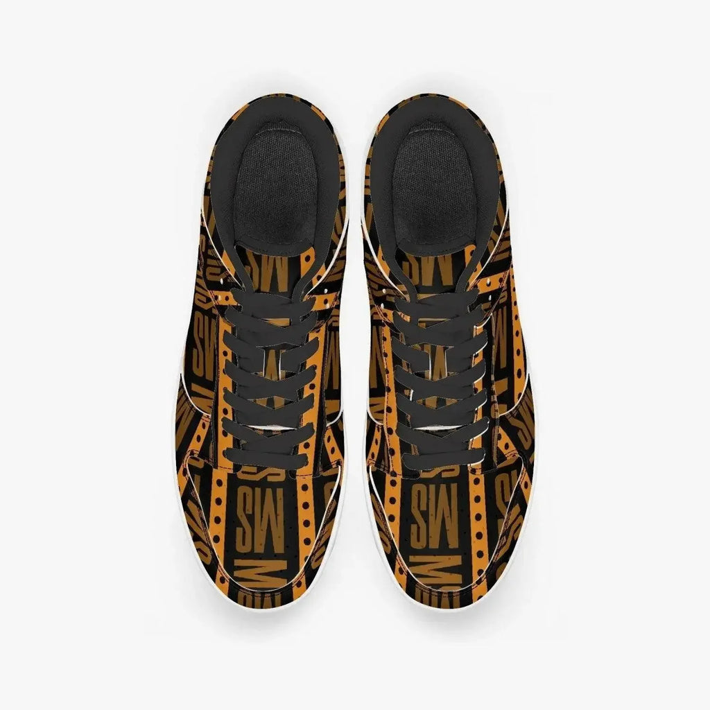 Orange Me Dunk Stylish Leather Sneakers - Women - IVORYNN