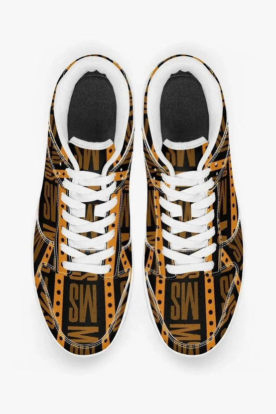 Orange Me Dunk Stylish Leather Sneakers - Women - IVORYNN