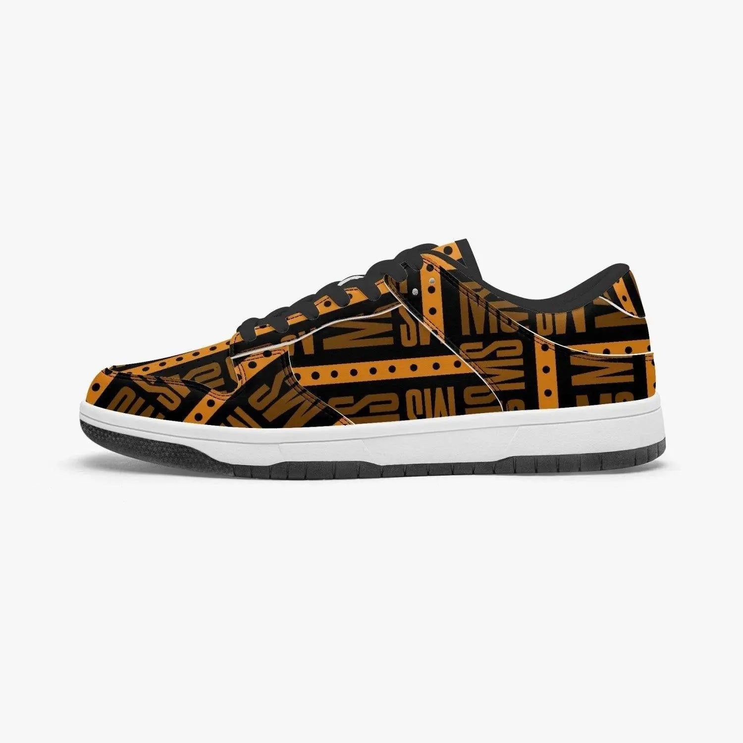 Orange Me Dunk Stylish Leather Sneakers - Women - IVORYNN