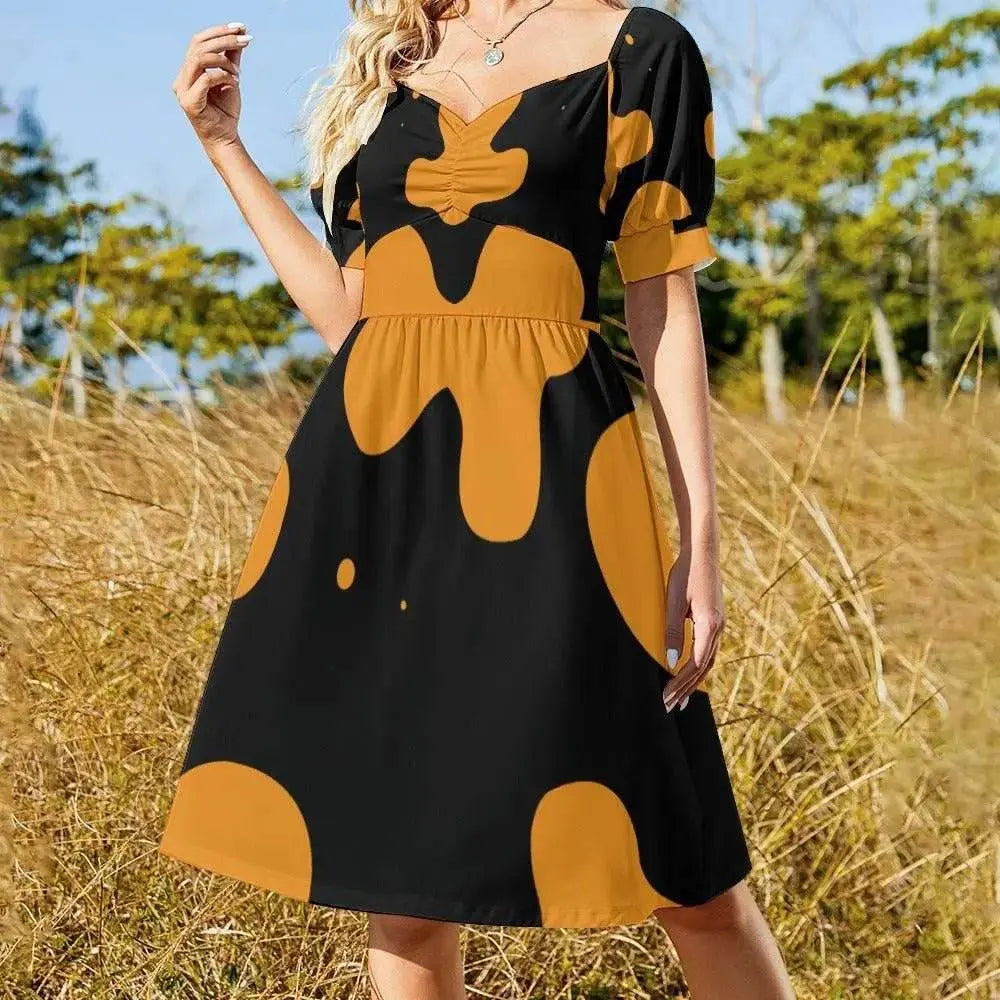 Orange Me Sweetheart Short Dress - IVORYNN
