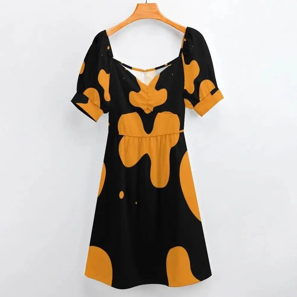 Orange Me Sweetheart Short Dress - IVORYNN