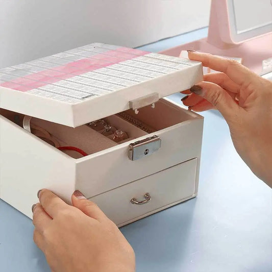 PU Cuboid Jewelry Box - IVORYNN