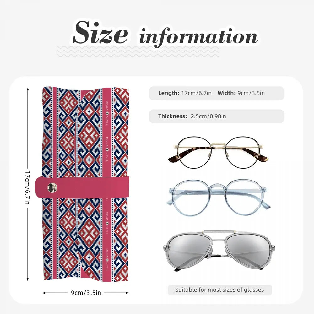 Rose Decoration Anti-Scratch Leather Portable Eyewear Case - IVORYNN