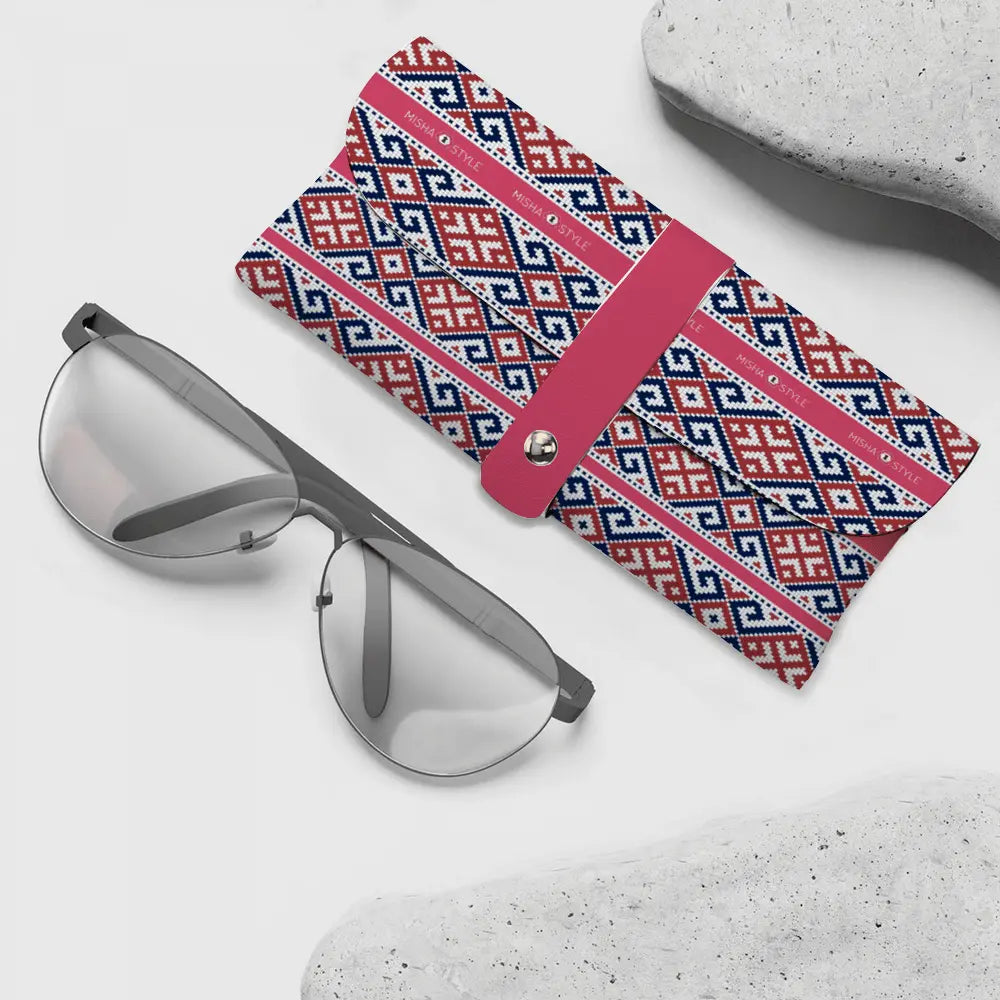 Rose Decoration Anti-Scratch Leather Portable Eyewear Case - IVORYNN