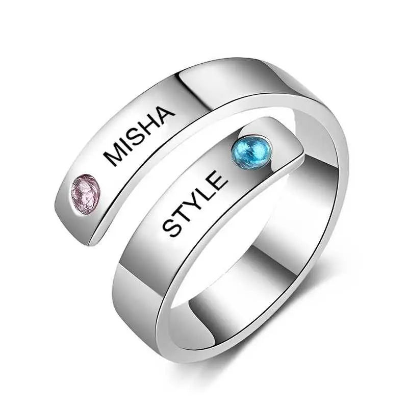 Silver Rhinestone Ring Anniversary Gift - IVORYNN