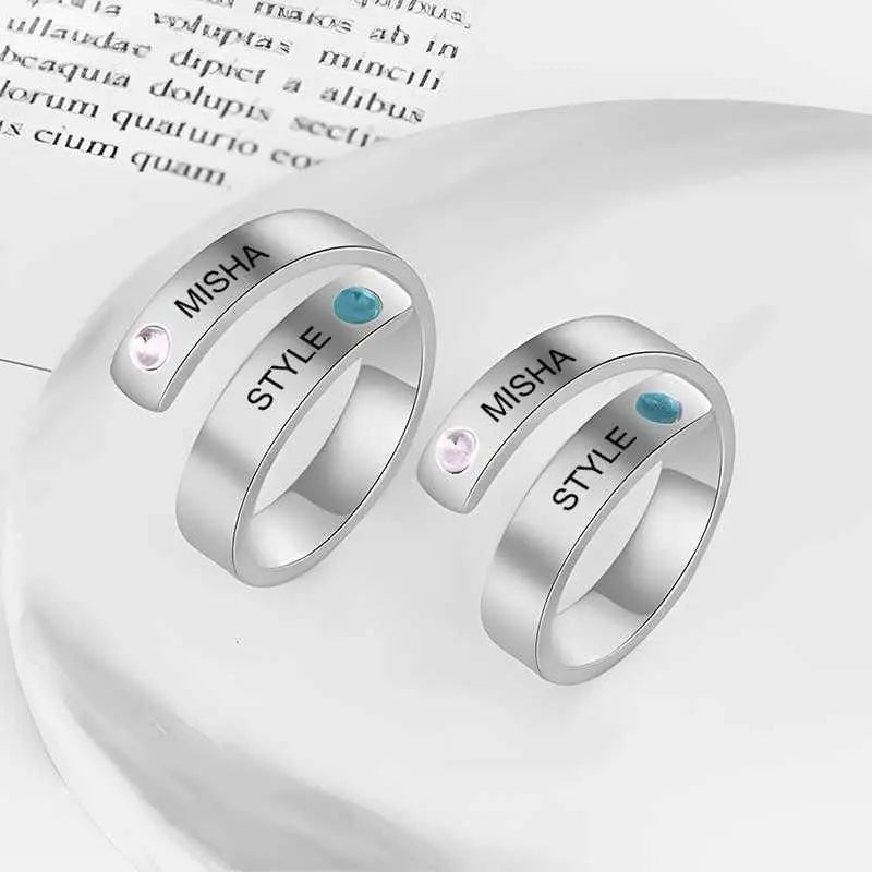 Silver Rhinestone Ring Anniversary Gift - IVORYNN