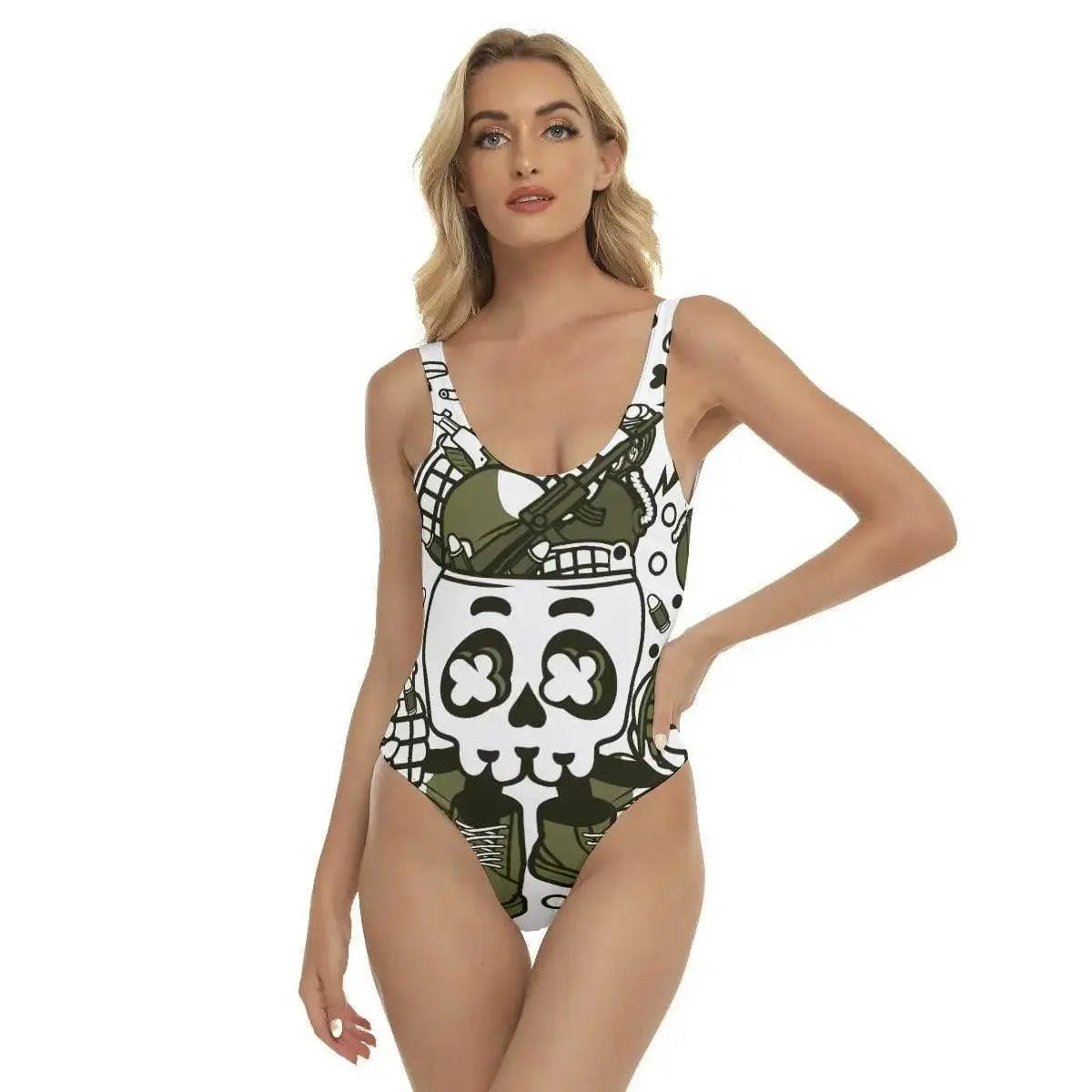 Skeleton Mood Women's One-piece Swimsuit - IVORYNN