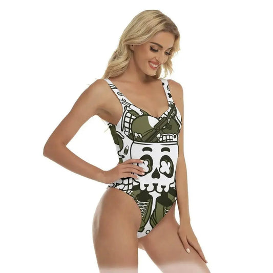 Skeleton Mood Women's One-piece Swimsuit