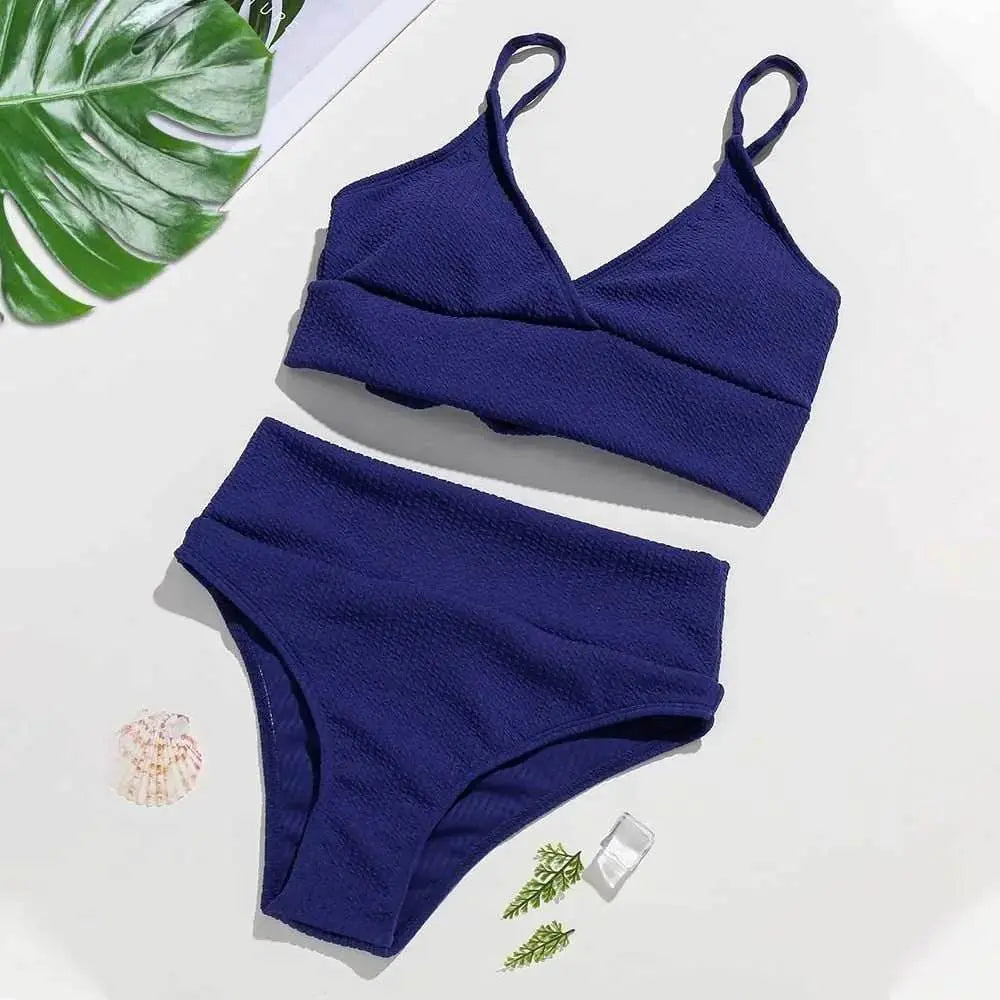 V-neck Sexy Strappy Swimsuit - IVORYNN