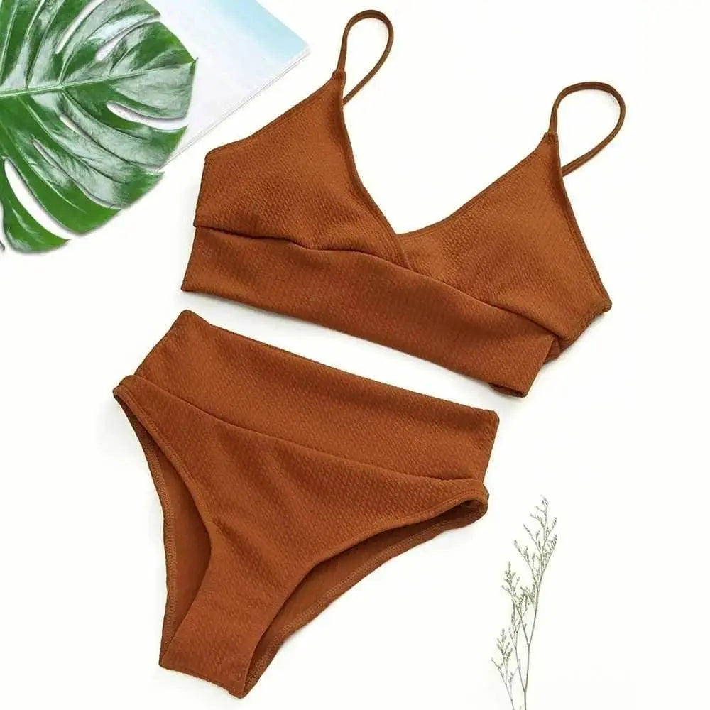 V-neck Sexy Strappy Swimsuit - IVORYNN