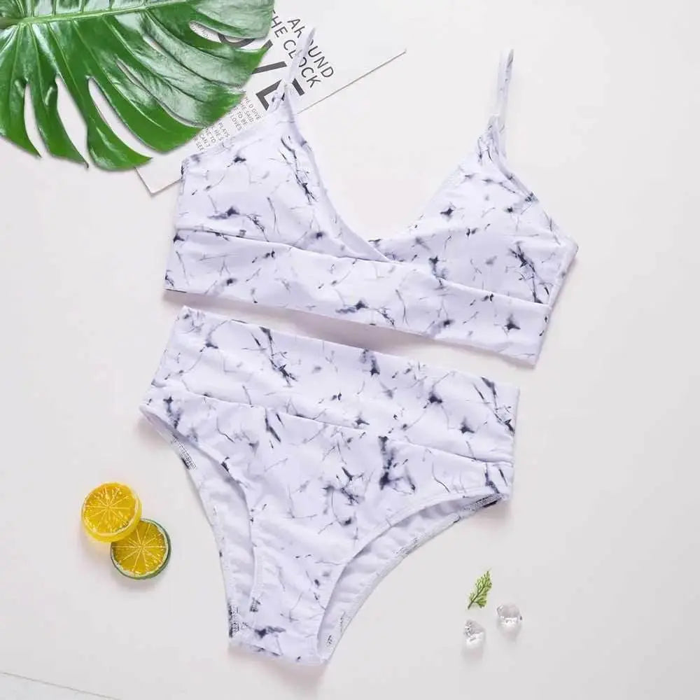 V-neck Sexy Strappy Swimsuit - IVORYNN