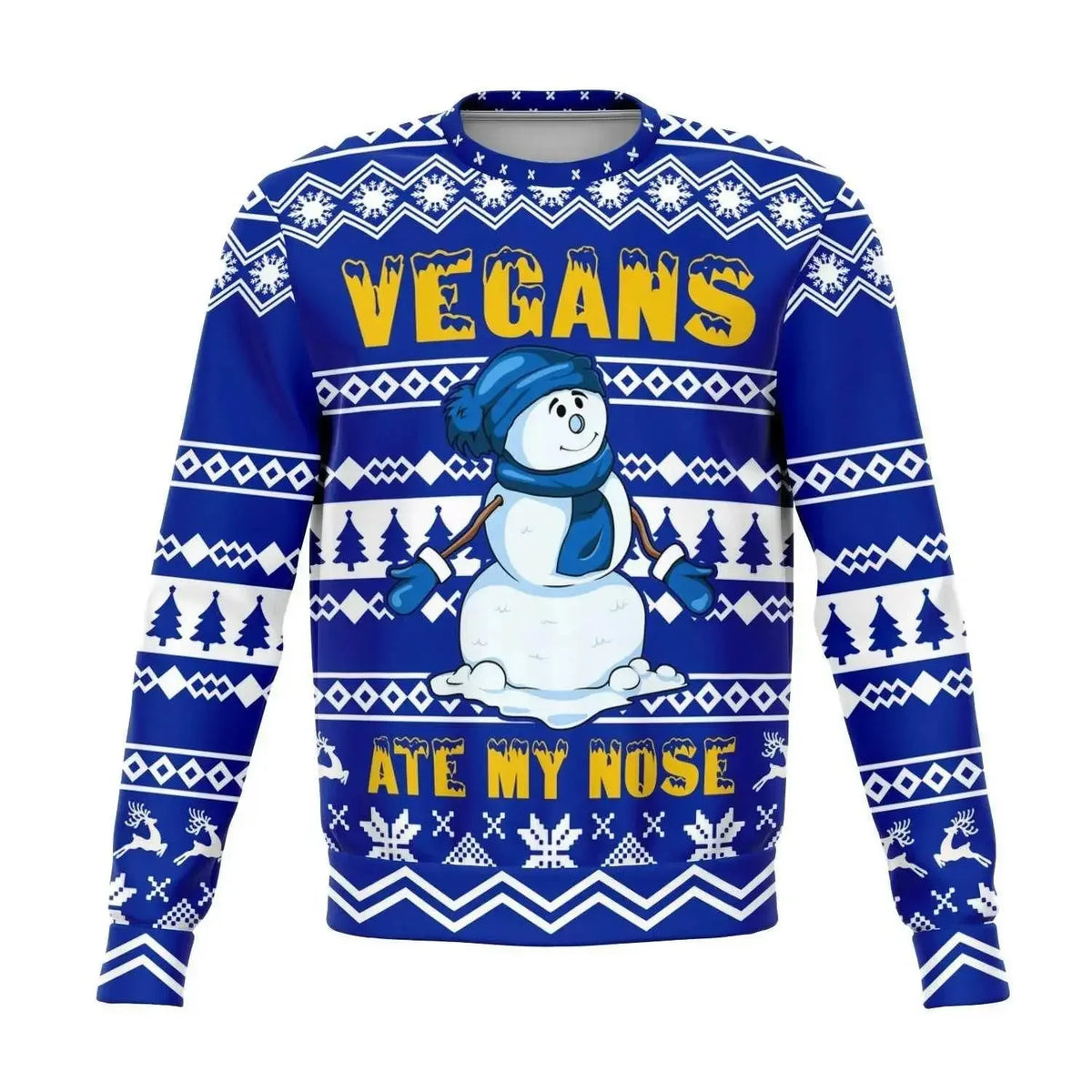 Vintage Fashionable Christmas Men Sweater - Navy - IVORYNN
