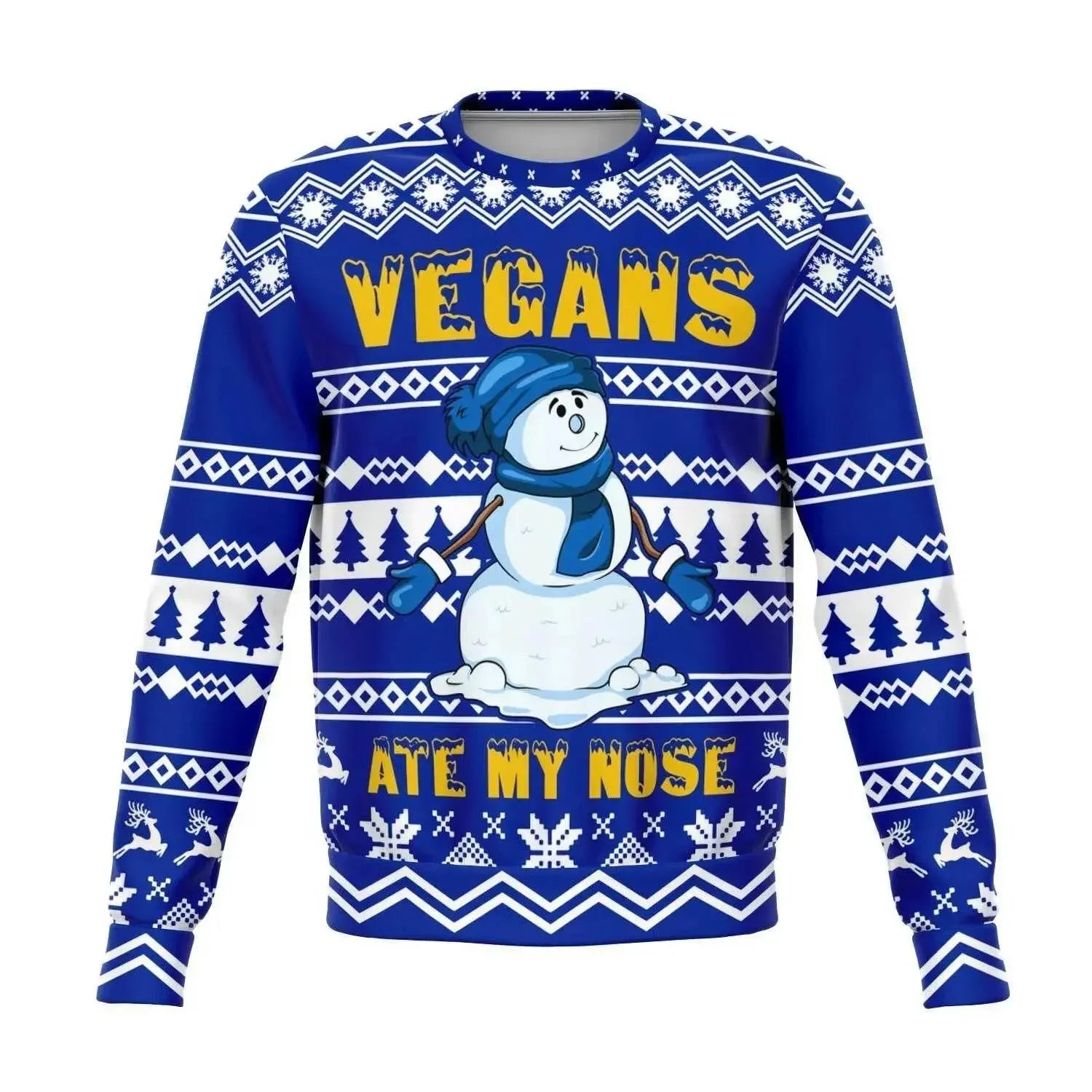 Vintage Fashionable Christmas Men Sweater - Navy - IVORYNN