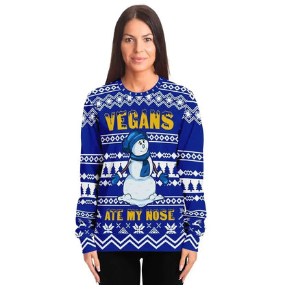 Vintage Fashionable Christmas Women  Sweater - Navy - IVORYNN