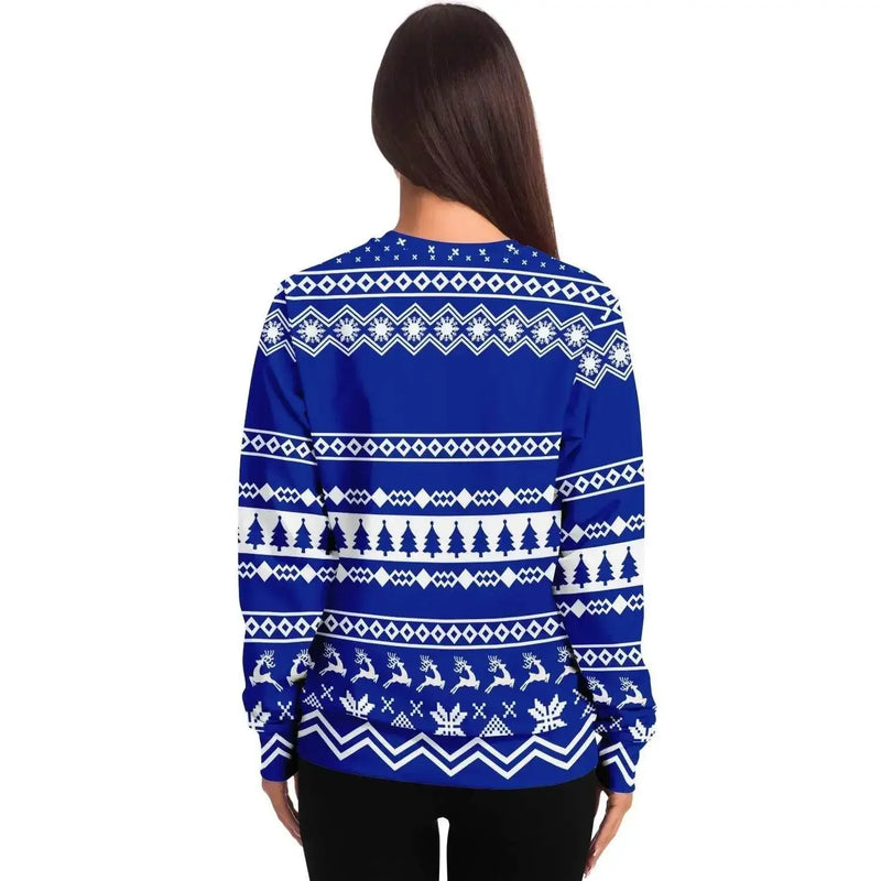 Vintage Fashionable Christmas Women  Sweater - Navy - IVORYNN