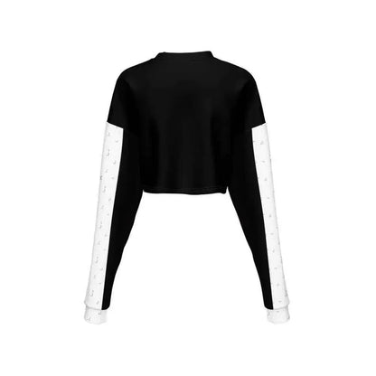 Women’s Cropped Lines Sweatshirt - IVORYNN