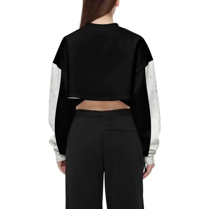 Women’s Cropped Lines Sweatshirt - IVORYNN