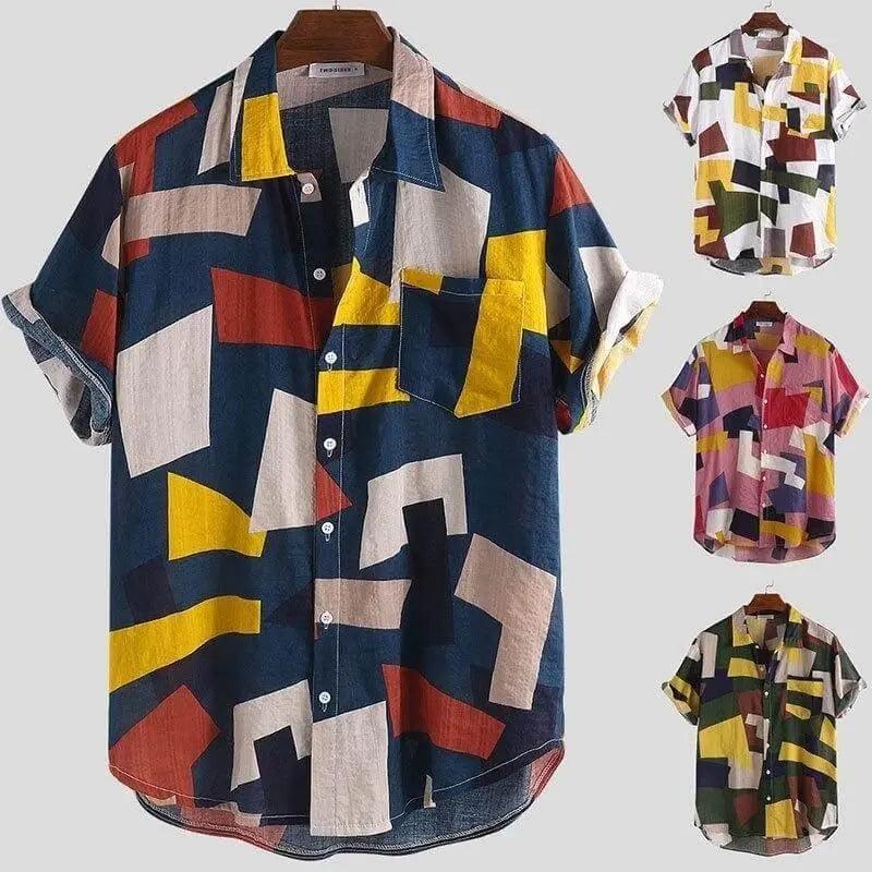 Casual Plaid Colored Men Casual Shirt - Mishastyle