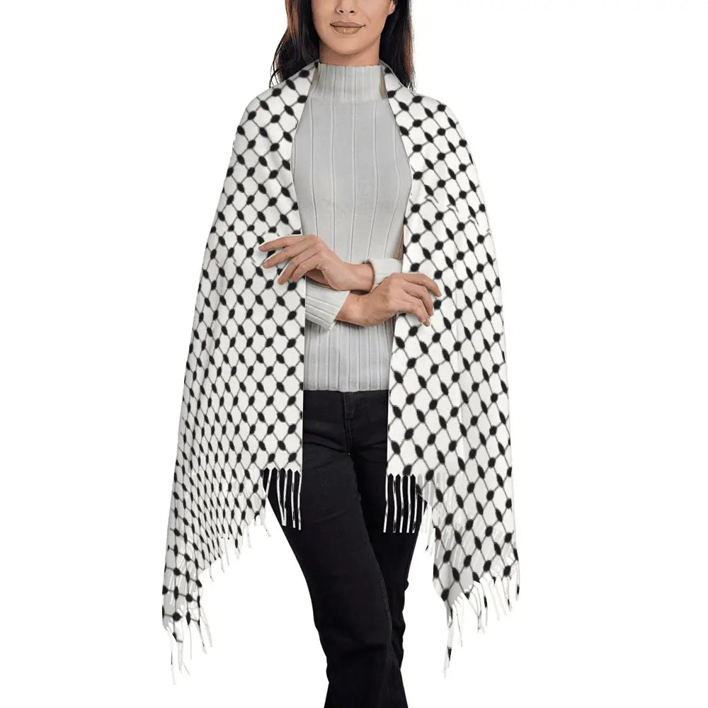 keffiyeh Tassel Scarf Neckerchief - IVORYNN