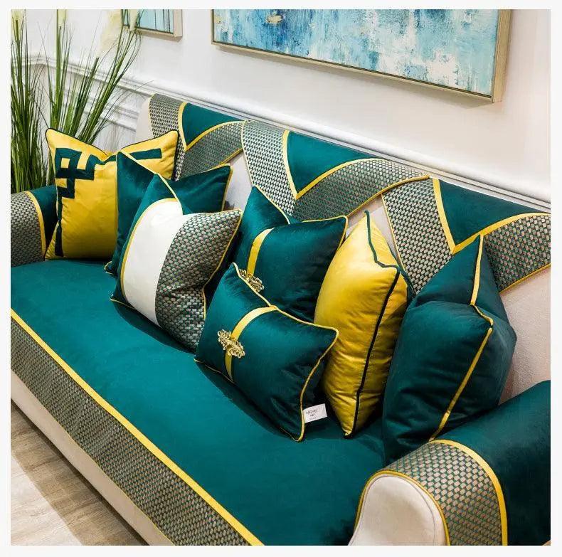 Luxury Velvet Teal Green Cushion Pillow Covers - Mishastyle