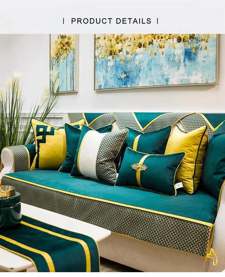 Luxury Velvet Teal Green Cushion Pillow Covers - Mishastyle