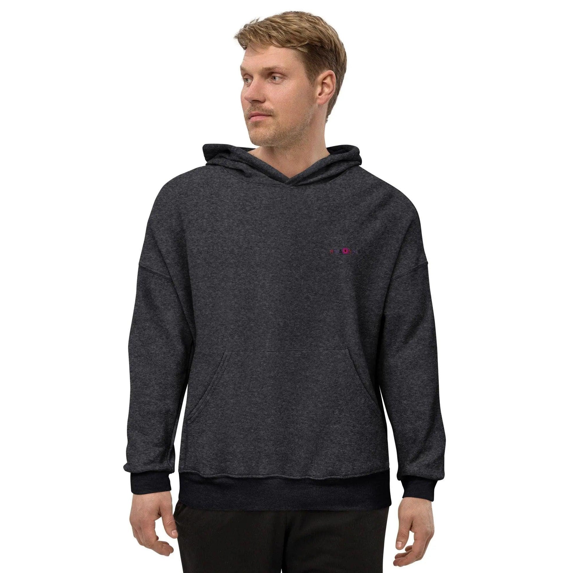 Men sueded fleece hoodie - Mishastyle