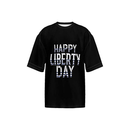 Men’s Oversized Short-Sleeve T-Shirt - Black - Mishastyle