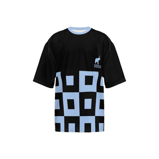 Men’s Oversized Short-Sleeve T-Shirt - Blue - Mishastyle