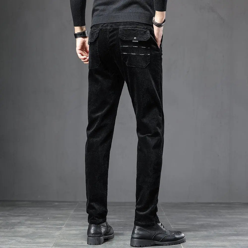 UK Thickened Corduroy Men Business Trousers - Mishastyle